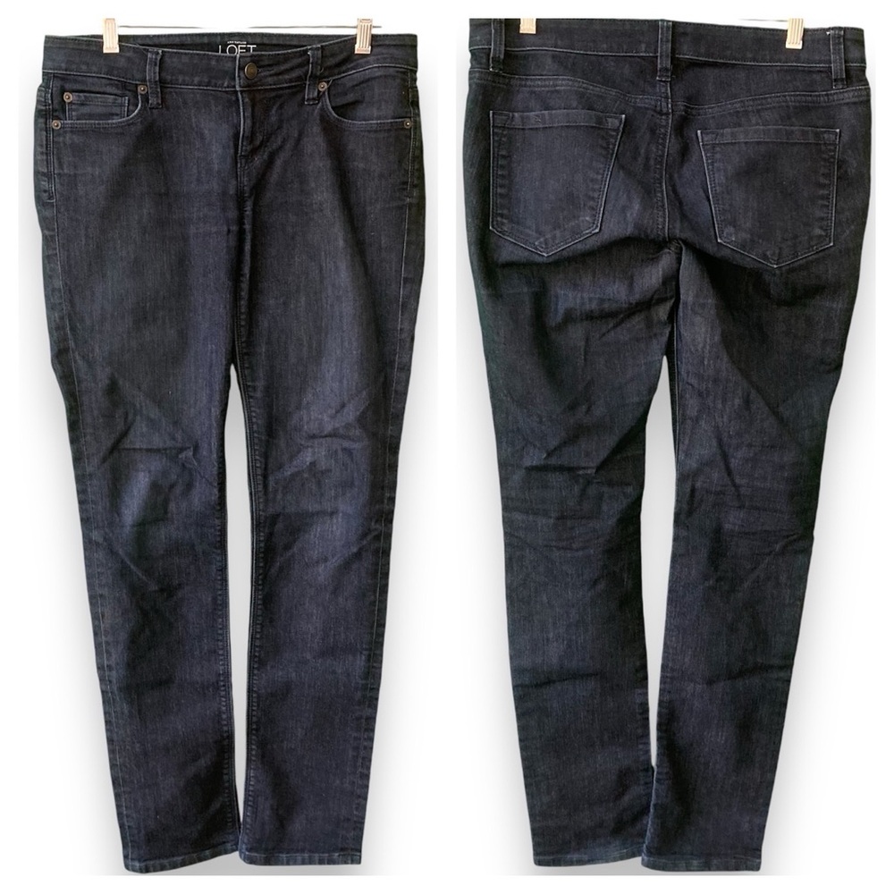 Ann Taylor Loft Women's Modern Skinny Jeans Dark Blue Wash, Size 27 / 4
